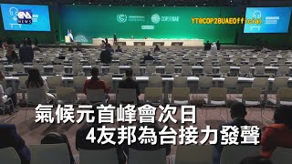 COP28友邦接連力挺籲肯定台灣貢獻 外交部：由衷感謝