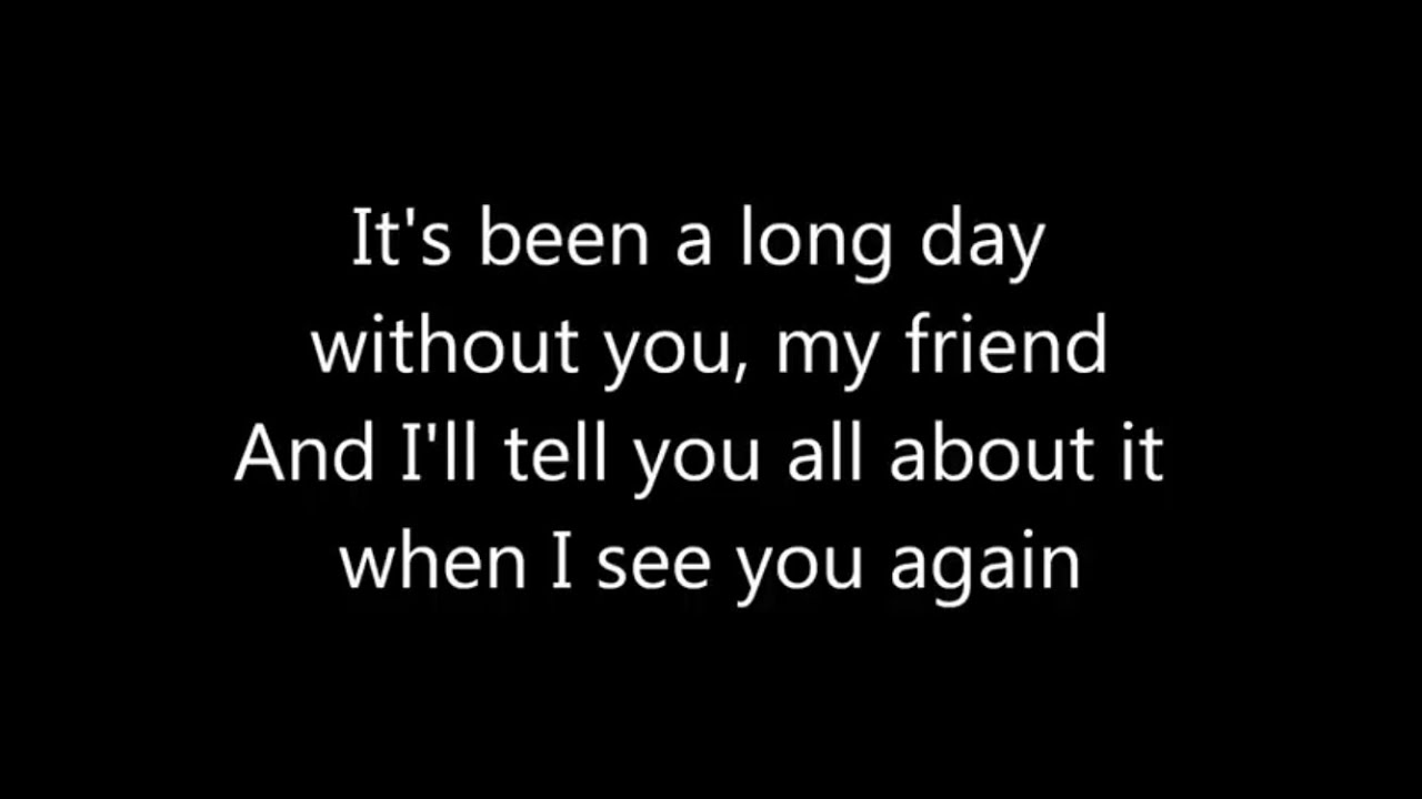 See you again lyrics Wizz khalifa ft_Charlie_puth - YouTube