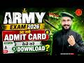 🔥खुशखबरी Army Bharti 2026 | Admit Card आ गए हैं 😊 | Agniveer GD | Army Exam 2026 | MsGuruMaths
