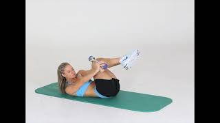 Dumbbell Oblique Pullover Crunch with Bent Leg Reverse Oblique Crunch
