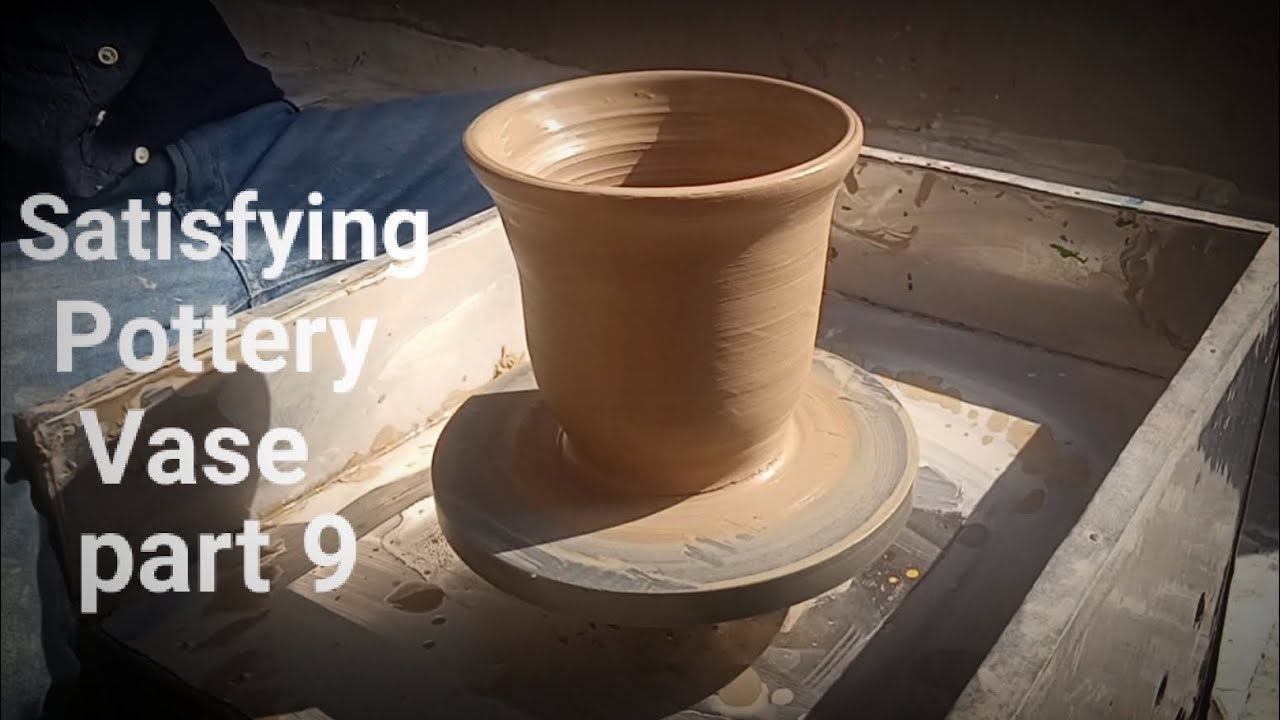 Satisfying pottery vase part 10 throw with wheel machine YouTube