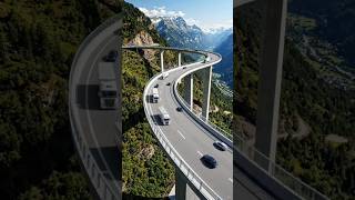 How Engineers Built a Road That Climbs a Mountain Without a Tunnel 🤯 #engineering #factoryprocess