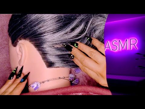 ASMR | ASMR Scalp Scratching & Gentle Crispy Sounds, Hair Play with Long Nails😴💤 | No Talking |