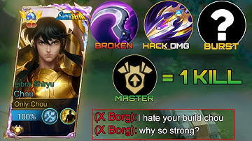 GLOBAL CHOU 1 HIT BUILD! 💀ENEMIES CAN’T BELIEVE THIS DAMAGE! | MLBB CHOU LIBRA SHIRYU 2025 