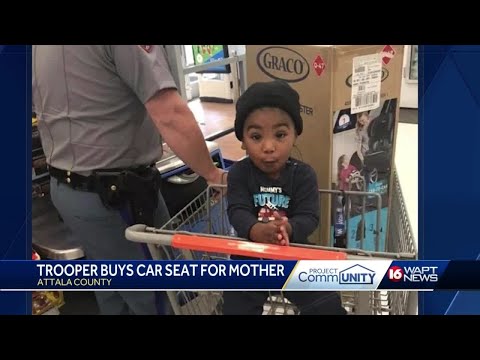 Trooper buys mom new child seat