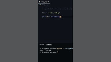 expandtabs() String Method | DAY 12/47 of string methods  #coding #python #pythonprogramming