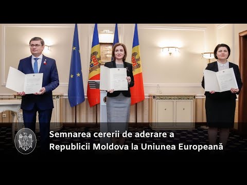 Semnarea cererii de aderare a Republicii Moldova la Uniunea Europeană