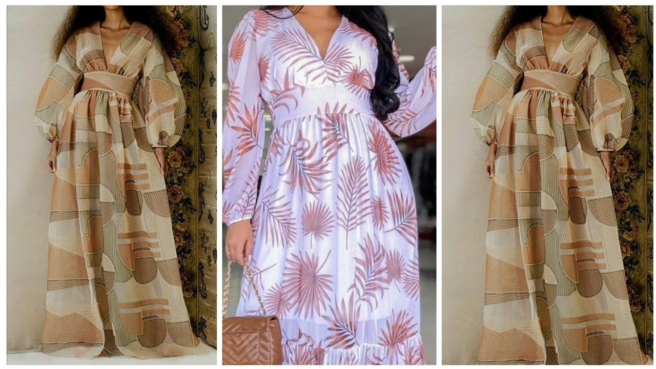 OAF CUTTING MAXI DRESS GRAIGE（Beautiful Organza Long Dress  