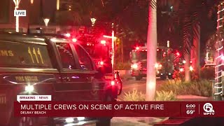 Fire erupts on rooftop of Ray hotel in downtown Delray Beach