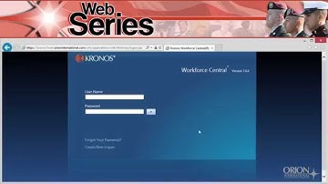 Kronos Video 1 -  Create New Logon