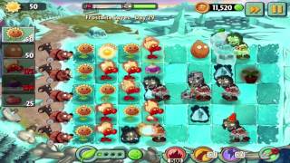 Plants Vs Zombies 2 Frostbite Caves - Day 29 Walkthrough
