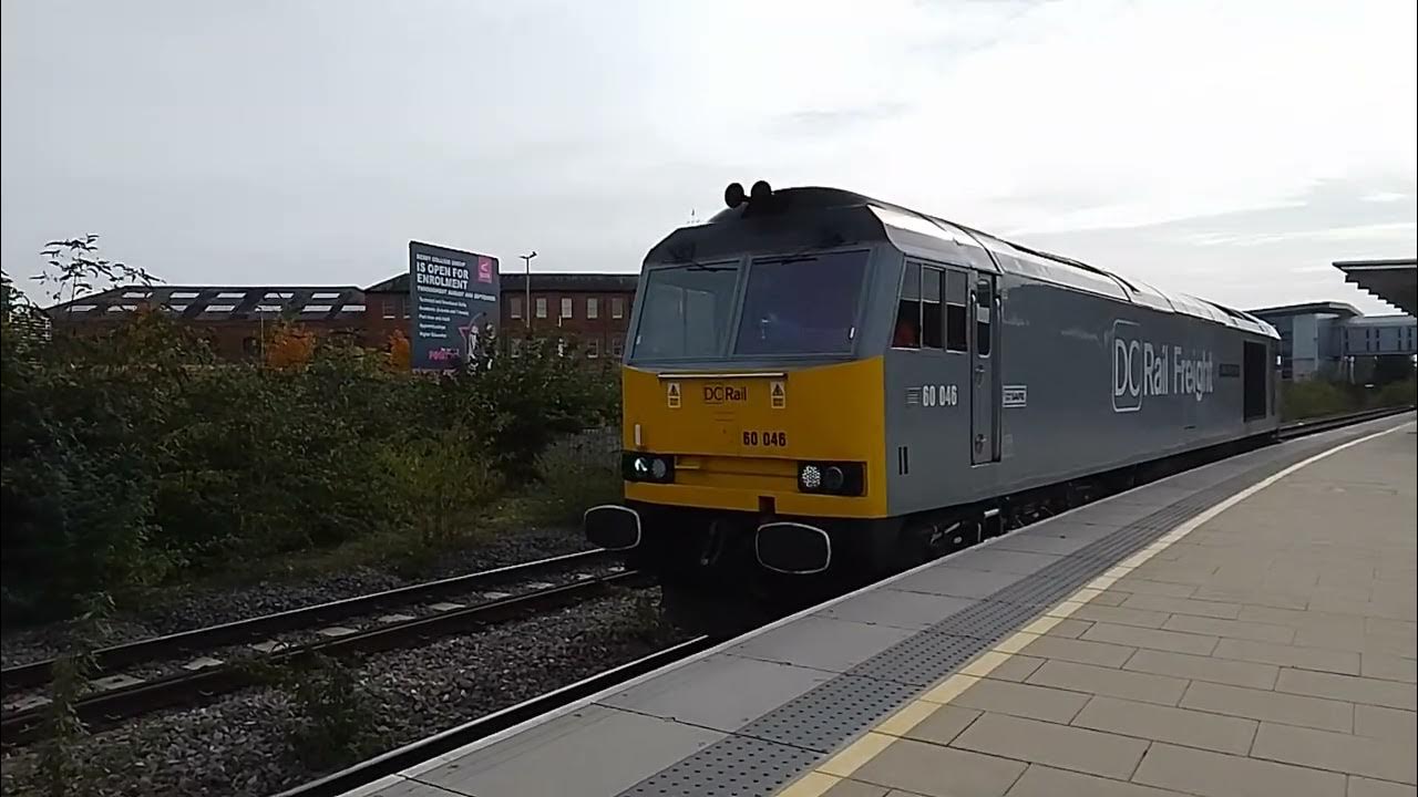 0Z60 DC Rail class 60 046 William Wilbaforce departing from Derby 7C ...