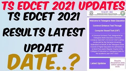 TS EDCET 2021 Results Date.?//TS  EDCET Results 2021 Latest Update//TS EDCET 2021 Rank Card