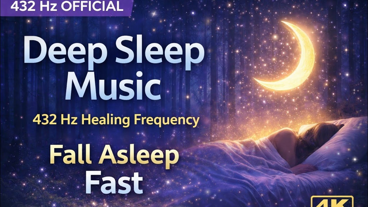 432 Hz Healing Frequency for Deep Sleep | Sleep Music All Night (4K ...