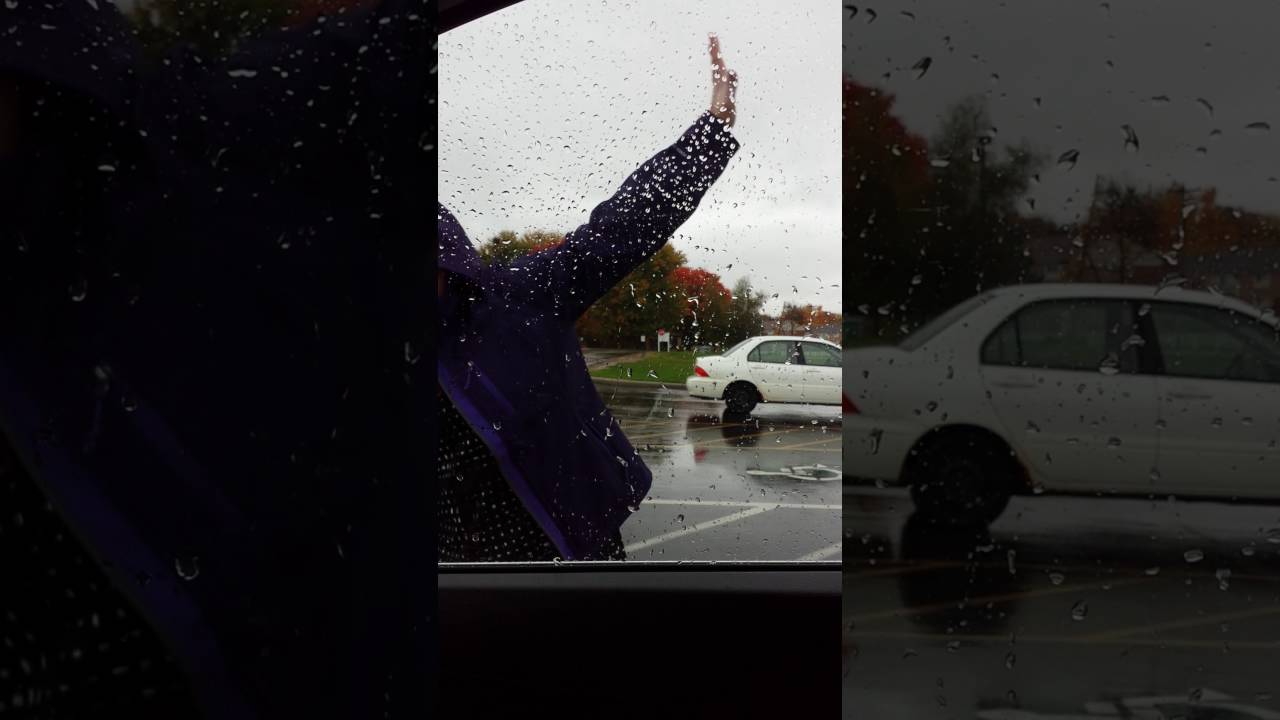 dancing outside the car