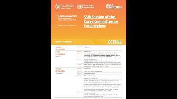 FRE: Day3 - 55th Session Codex Committee on Food Hygiene (CCFH55)