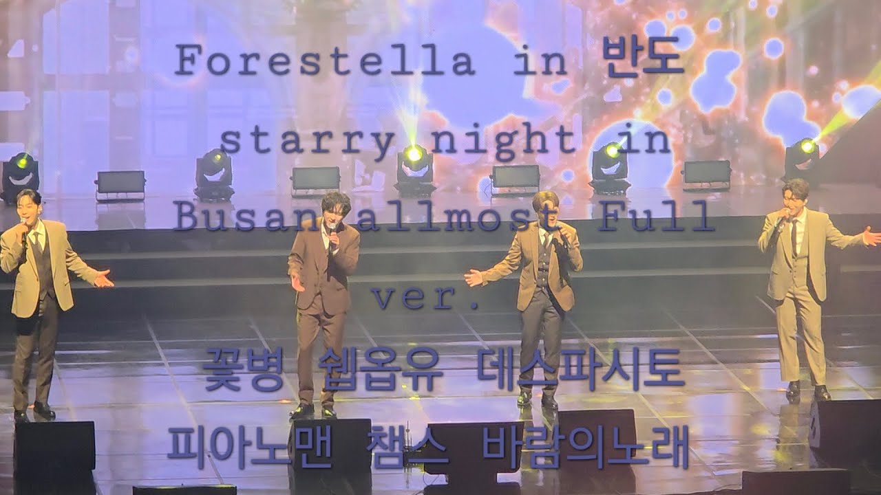 251025(토) 반도문화재단 Starry Night in Busan Forestella talk 꽃병 ShapeofYou Despasito pianoman champions 앵콜