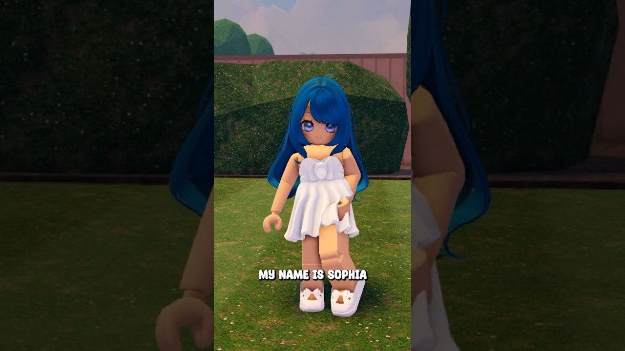 💗 School Love | A Girl Whose Blue Hair Turned Into Sapphires | 🏡 Roblox Story #roblox #shorts