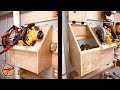 French Cleat Circular Saw Cabinet With Hidden Blade Storage