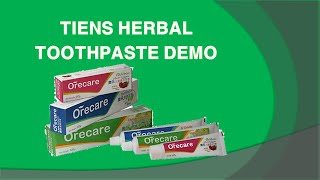 Tiens Herbal  Orecare Toothpaste Demo Tiens Product Demo |Real Tiens