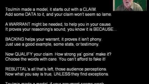 Toulmin Model of Argument Video Rap