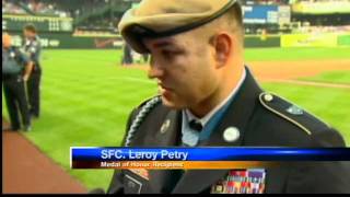 Medal of Honor recipient throws out first pitch