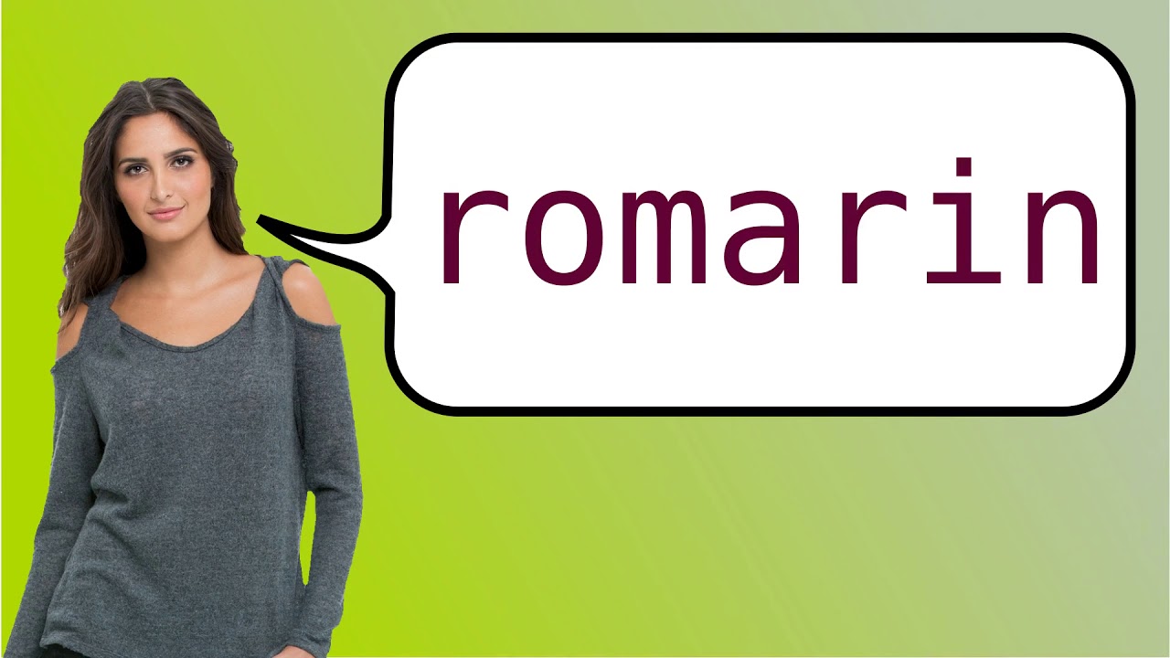 How to say 'rosemary' in French? YouTube
