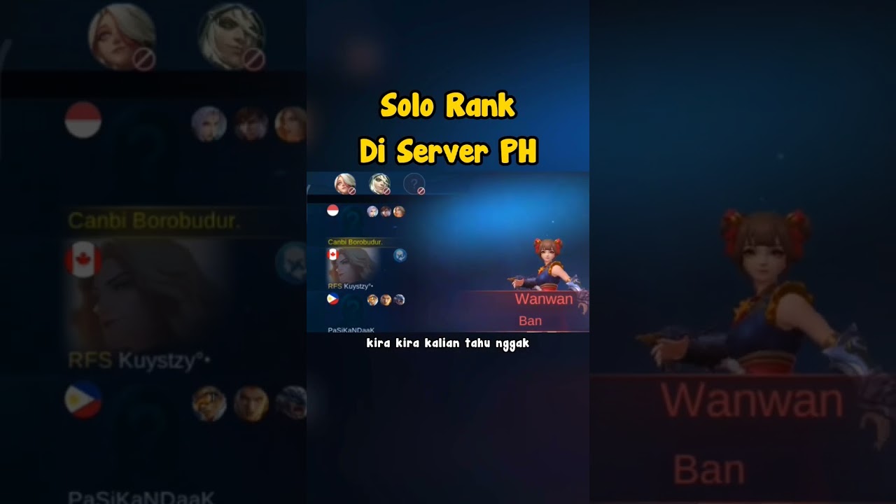 Aku Nyoba Solo Rank pake Server Philippines, Rank rasa Turnamen? 😱