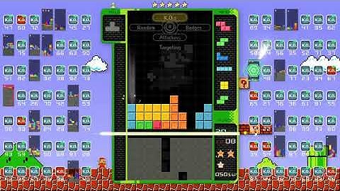 my tetris clear sends 7 lines again in tetris 99 invictus at work today!!!!