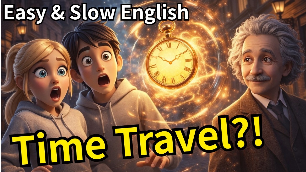 Time Travel to Meet Einstein - Slow and Easy English For Beginners
