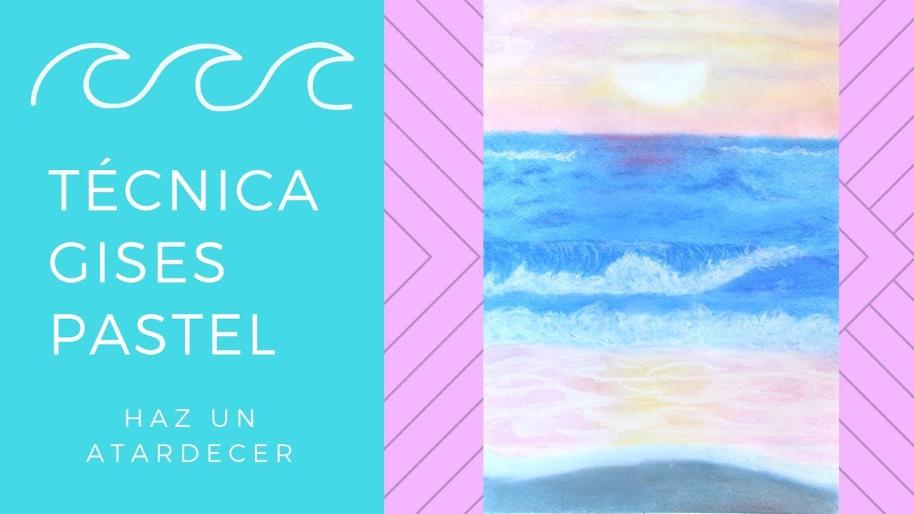 Tutorial| ¿Cómo hacer olas con gises pastel? | How to draw ocean waves