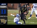 Duke vs. Wake Forest Full Game | 2019 ACC Football