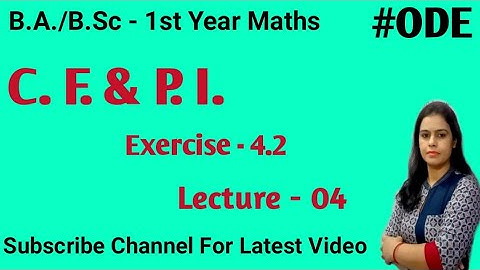 How To Find Complementary Function & Particular Integral ||Linear Diff Equation B.A./B.Sc 1st Maths