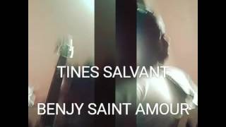 ⁣Benjy st amour practise with his idol tines salvant