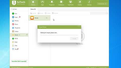 How to import and export iPhone e-books in 3uTools?