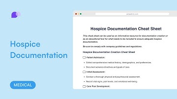 Hospice documentation: template and tips