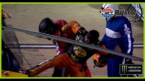 Contact from Kyle Busch leads to wreck, strong emo...