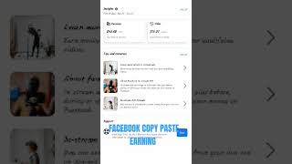 facebook page  copy paste earning proof