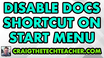 How To Disable Start Menu Documents Shortcut In Windows 10 (2022)