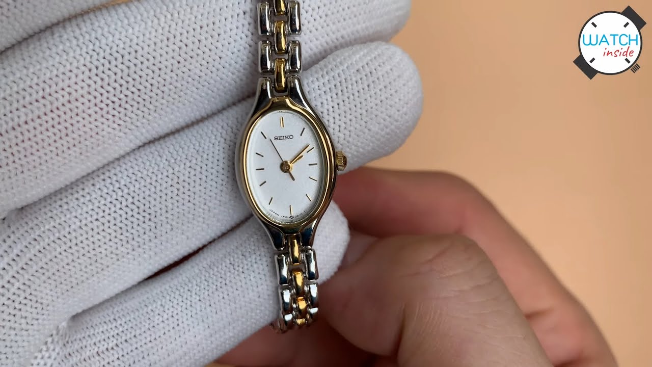 【稼働/良品】SEIKO クォーツ 1F21-5A00 シルバー レディース SEIKO 1F21-5A00 16mm Women's Watch Inside & Battery