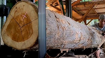 The process of turning beautiful teak wood into beautiful and expensive house frame beams