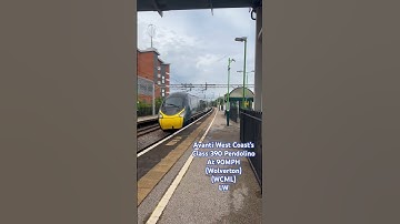 Avanti West Coast’s Class 390 At Speed Passes Wolverton Railway Station (WCML)