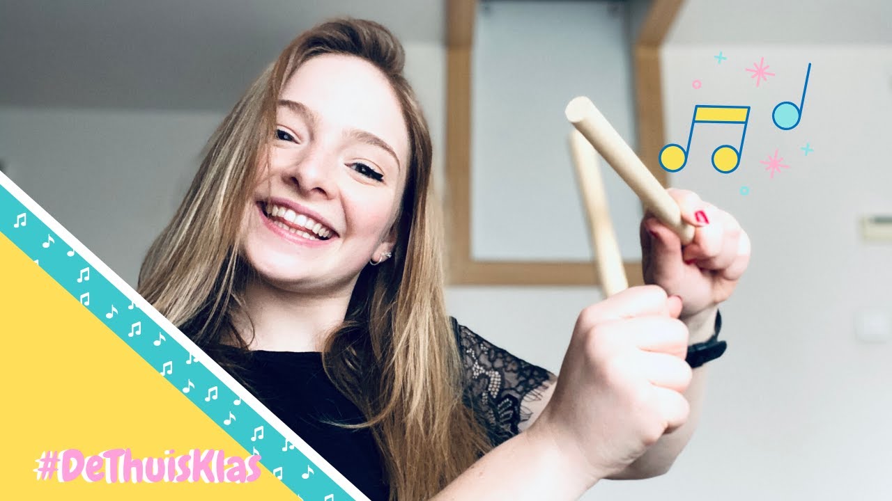 Maak mee muziek met mij! 'muziekspelletjes met ritmestokjes'// De ThuisKlas 19 // Juffertje Naomi