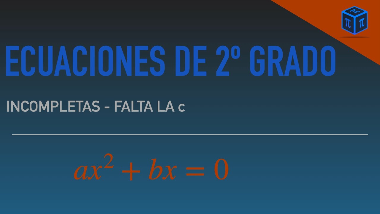 Cómo resolver ecuaciones de 2º grado | Cuando falta la c.📕 - YouTube