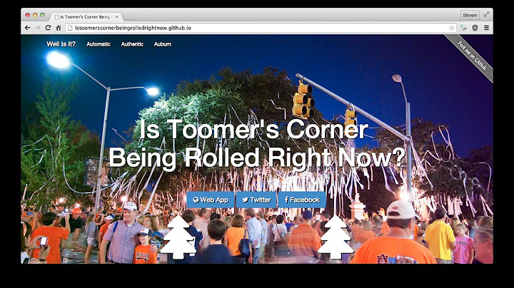 Is Toomer's Corner Being Rolled Right Now? Project...