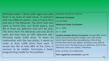 Linear programming modelling of industrial problem of T-shits sales(@HamzaFarooqui-hf )