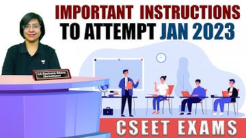 Imp Instructions for CSEET Jan 2023 | CA Rachana Khare Shrivastava