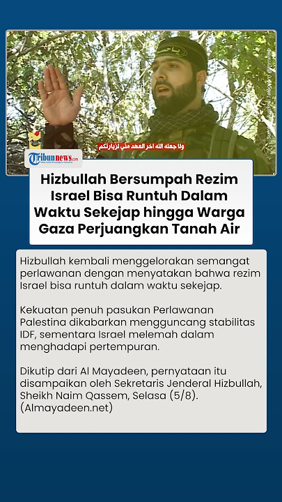 Pejuang Palestina Lantang Lawan Penjajahan Israel, Bersumpah Rezim Zionis Runtuh Dalam Sekejap