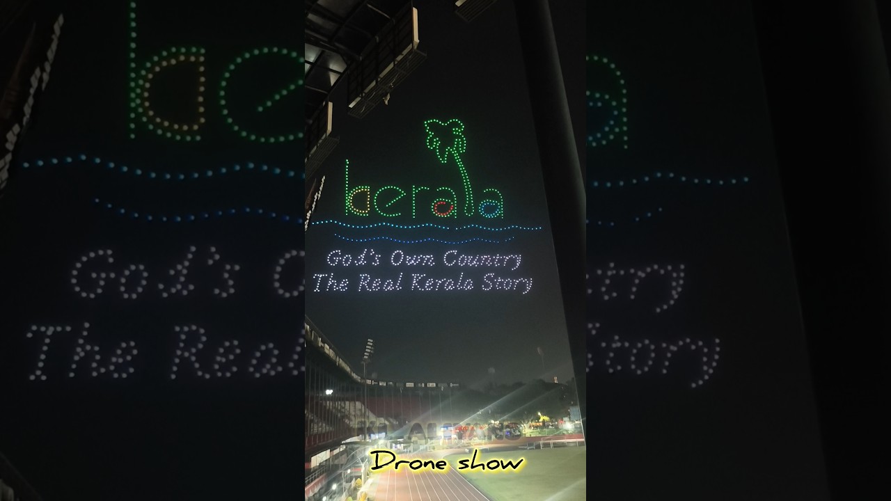 280 feet 1000 drones show at Trivandrum