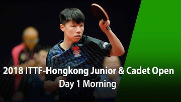 2018 ITTF Hang Seng Hong Kong Junior & Cadet Open - Day 1